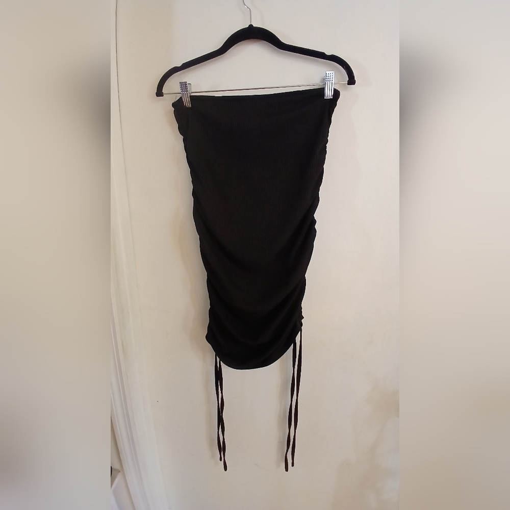 ROMWE Strapless Black Mini Dress Bodycon Beach Size Small